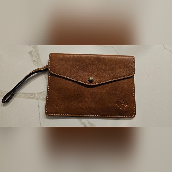 NWOT Patricia Nash Brown Leather Envelope Pouch - Picture 4 of 4